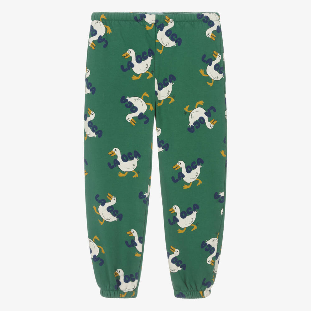 Bobo Choses-Green Organic Cotton Jersey Goose Joggers | Childrensalon Outlet