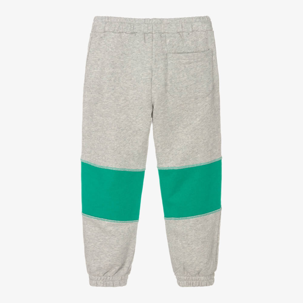 Bobo Choses-Grey Colourblock Organic Cotton Trousers | Childrensalon Outlet