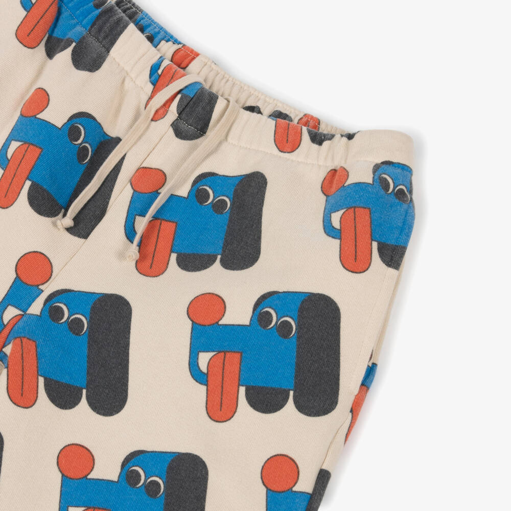 Bobo Choses-Ivory Dog Print Cotton Joggers | Childrensalon Outlet
