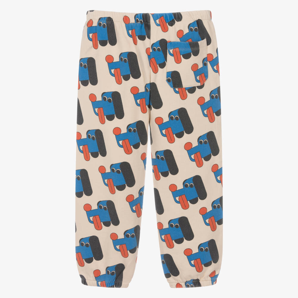 Bobo Choses-Ivory Dog Print Cotton Joggers | Childrensalon Outlet