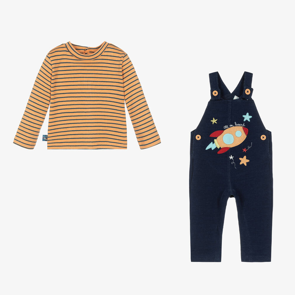 Boboli-Топ и синий полукомбинезон с ракетой | Childrensalon Outlet