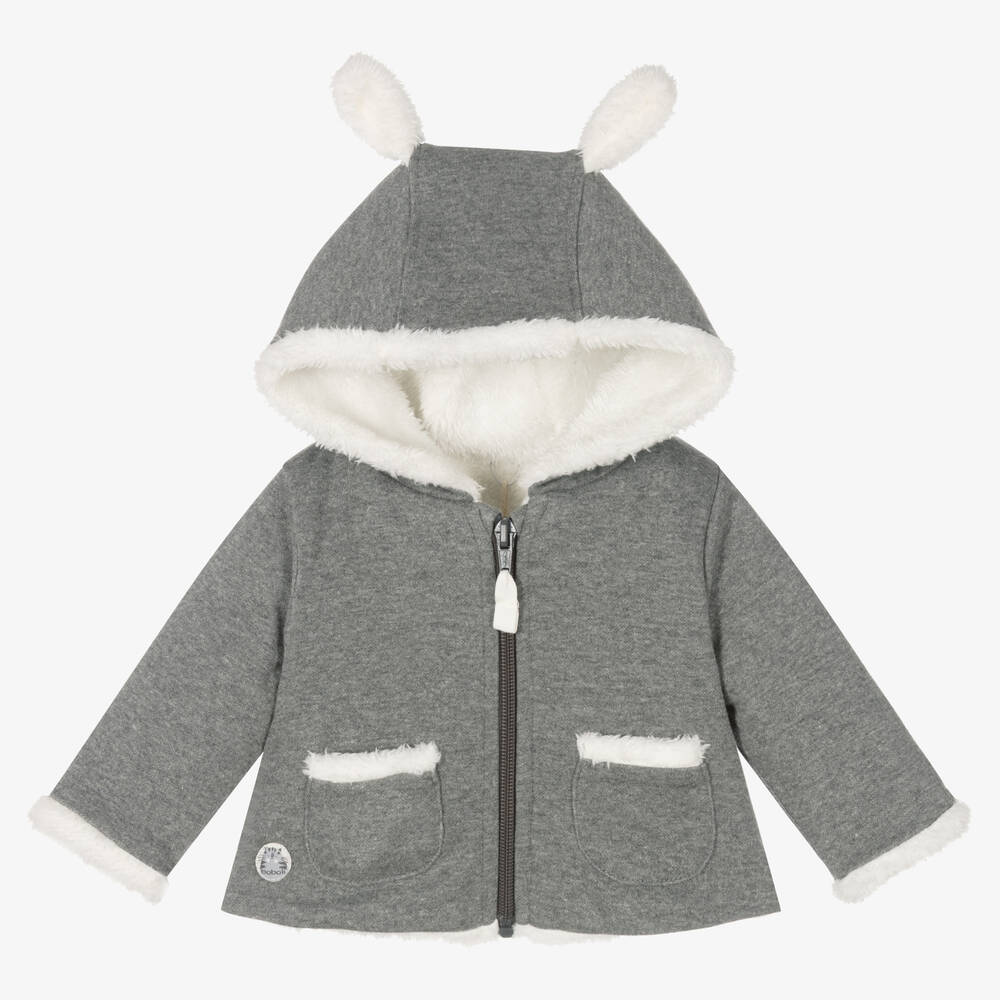 Boboli - Baby Boys Grey Cotton Jacket | Childrensalon