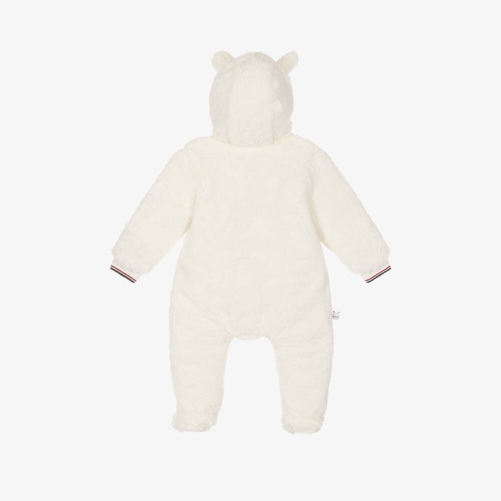 Boboli-Baby Boys Ivory Fleece Pramsuit | Childrensalon Outlet