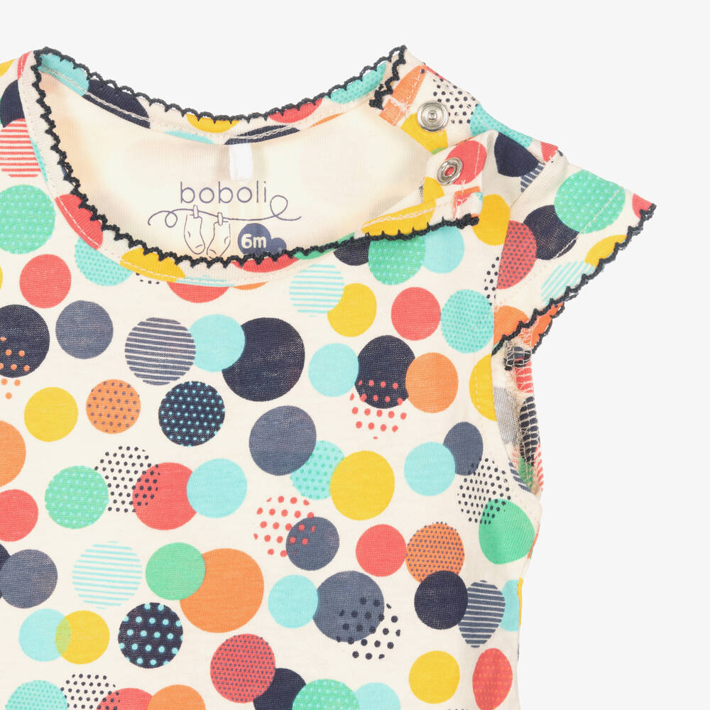 Boboli-Топ с геометрическим принтом и голубые шорты из хлопка | Childrensalon Outlet