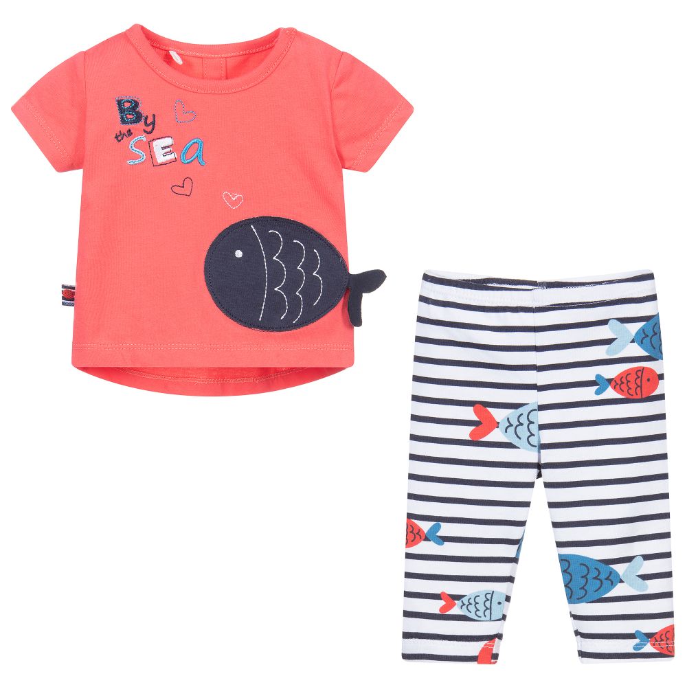 Boboli-Baby Girls Cotton Leggings Set | Childrensalon Outlet