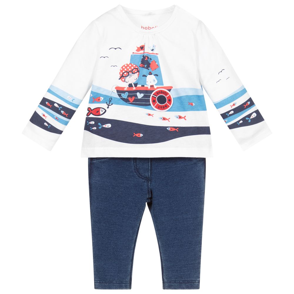 Boboli - Ensemble pantalon en coton Bébé fille | Childrensalon