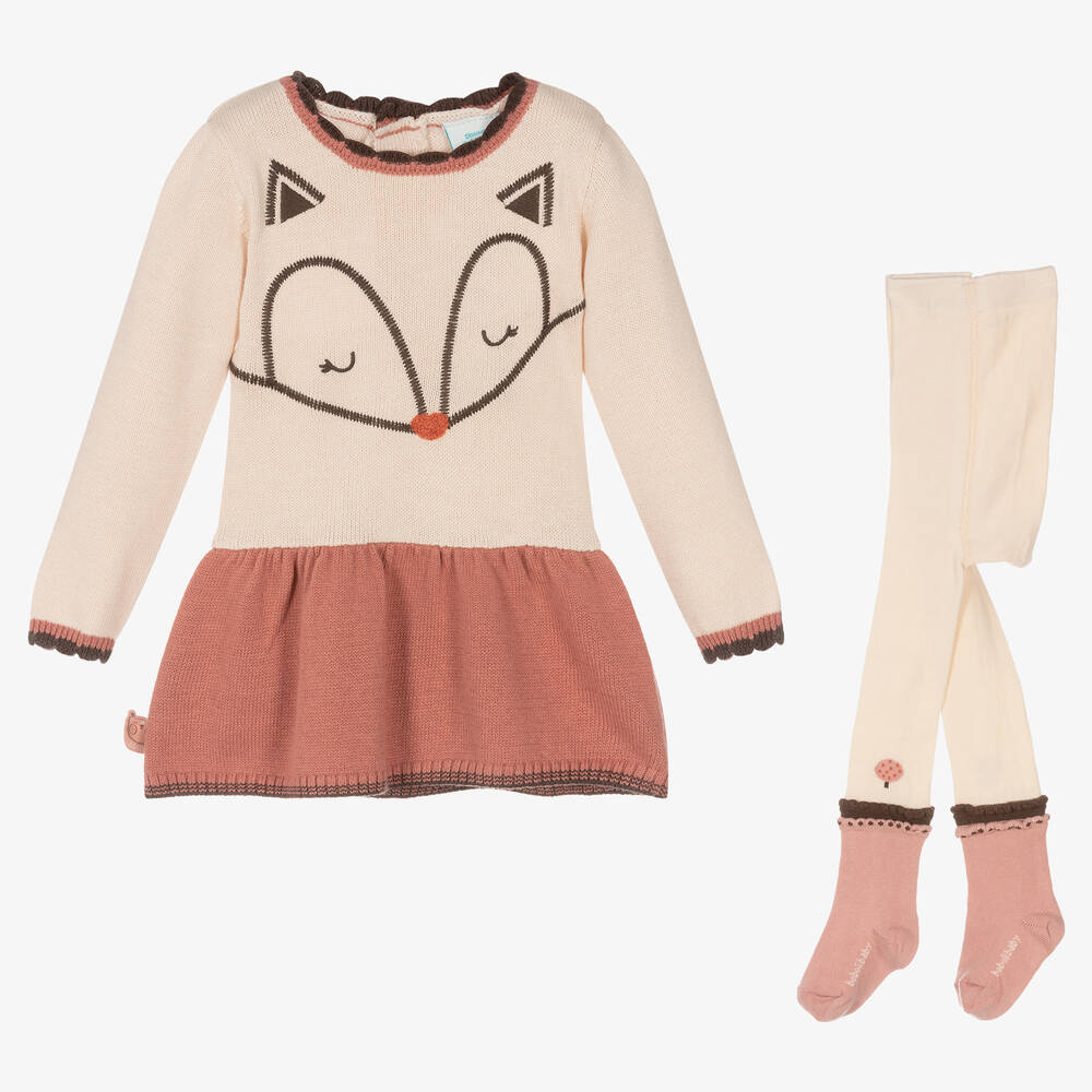 Boboli-Baby Girls Knitted Dress Set | Childrensalon Outlet