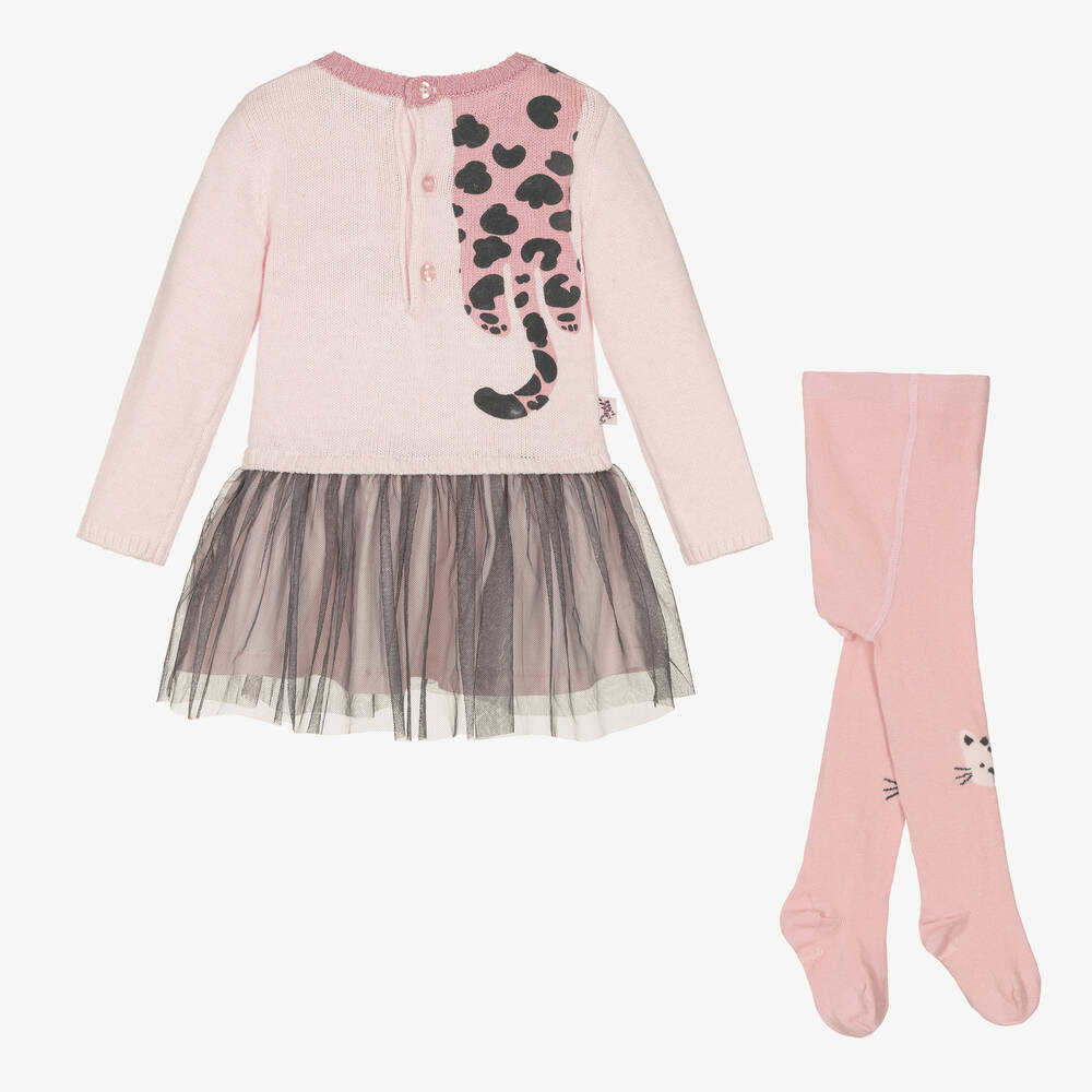 Boboli-Розовое платье и колготки | Childrensalon Outlet