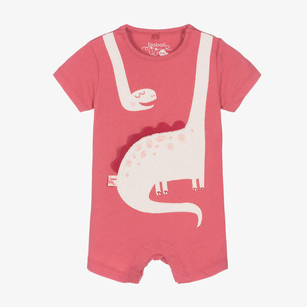 Boboli - Barboteuse rose en coton | Childrensalon