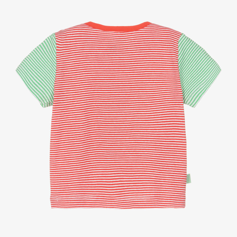 Boboli-Baby Red Cotton Crocodile T-Shirt | Childrensalon Outlet