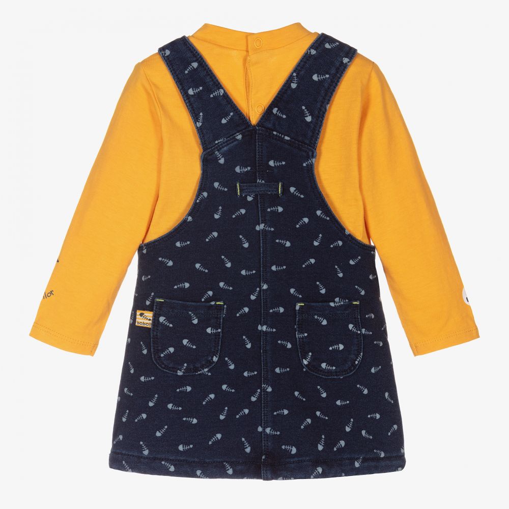 Boboli-Желто-синий комплект с платьем для малышей | Childrensalon Outlet