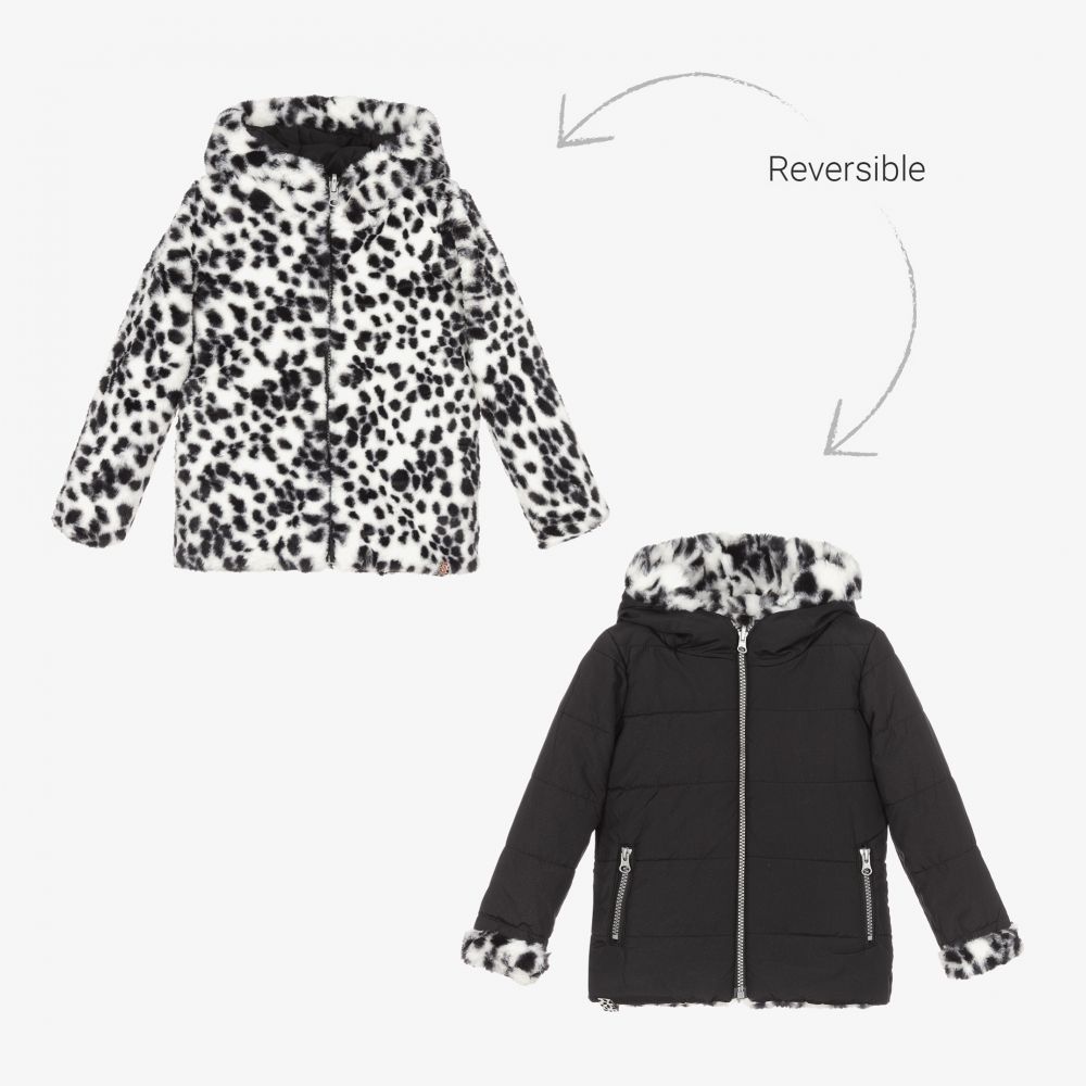 Boboli-Black Dalmatian Reversible Jacket | Childrensalon Outlet
