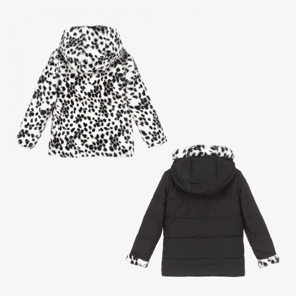 Boboli-Черная двусторонняя куртка в стиле далматинцев | Childrensalon Outlet