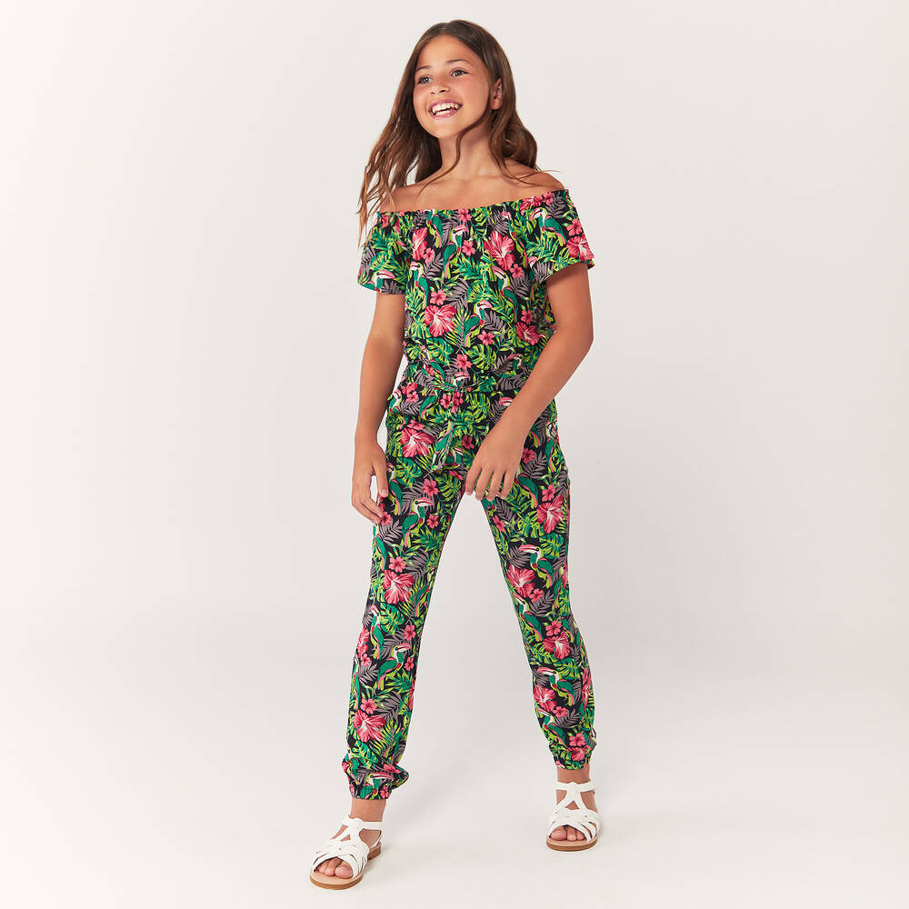 Bobux-جمبسوت فيسكوز لون أسود و أحضر للبنات | Childrensalon Outlet