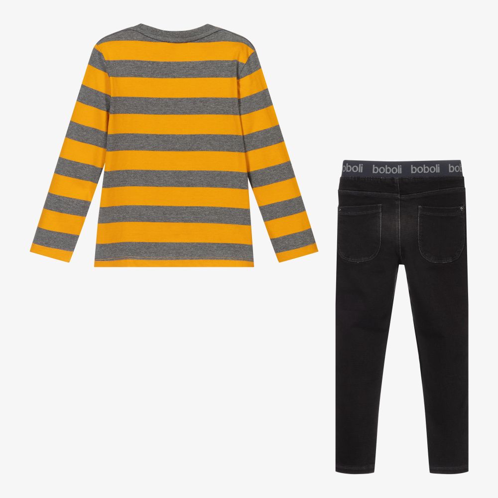 Boboli-Black & Yellow Trouser Set | Childrensalon Outlet