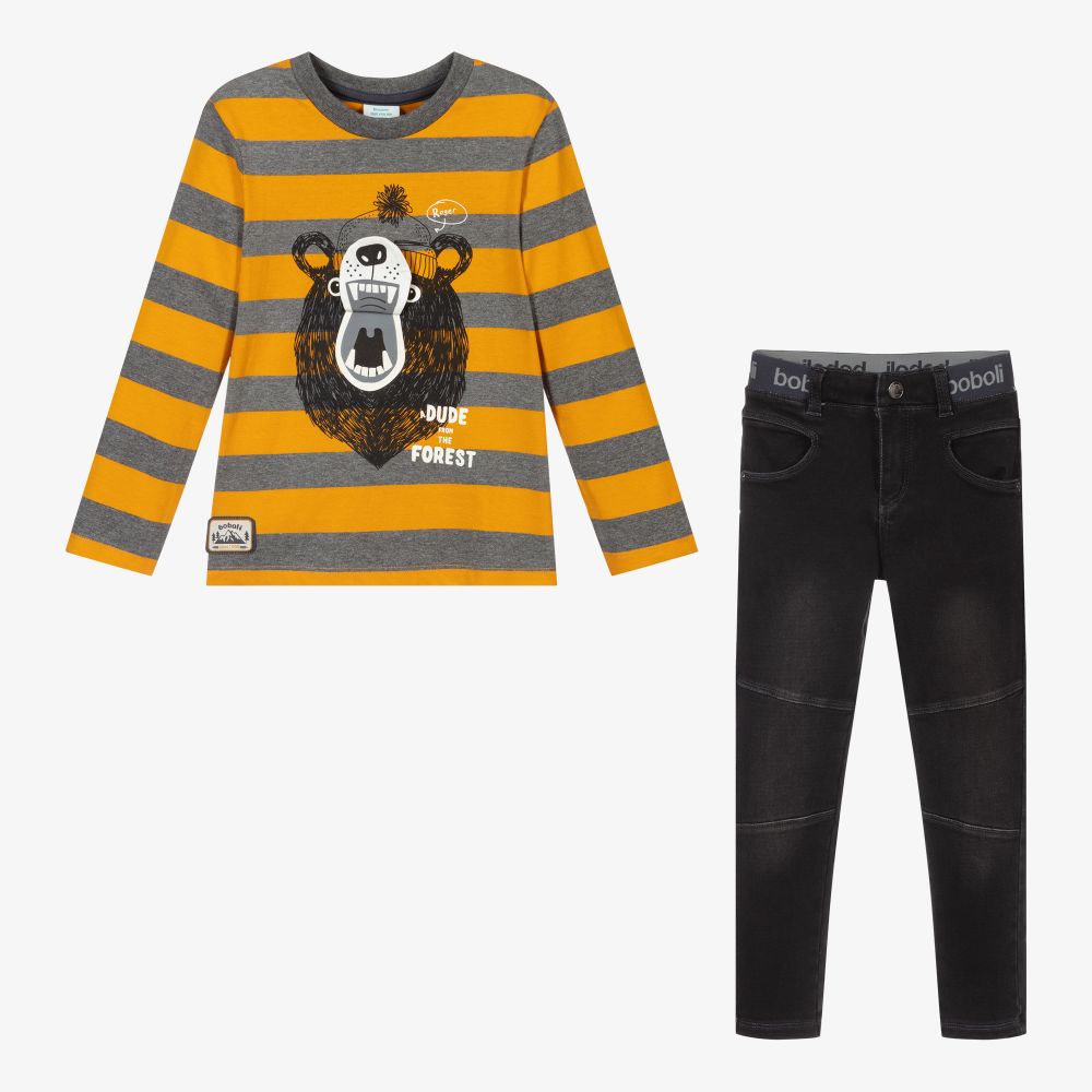 Boboli-Black & Yellow Trouser Set | Childrensalon Outlet