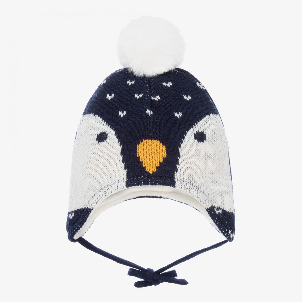 Boboli-Синяя вязаная шапка «Пингвин» | Childrensalon Outlet