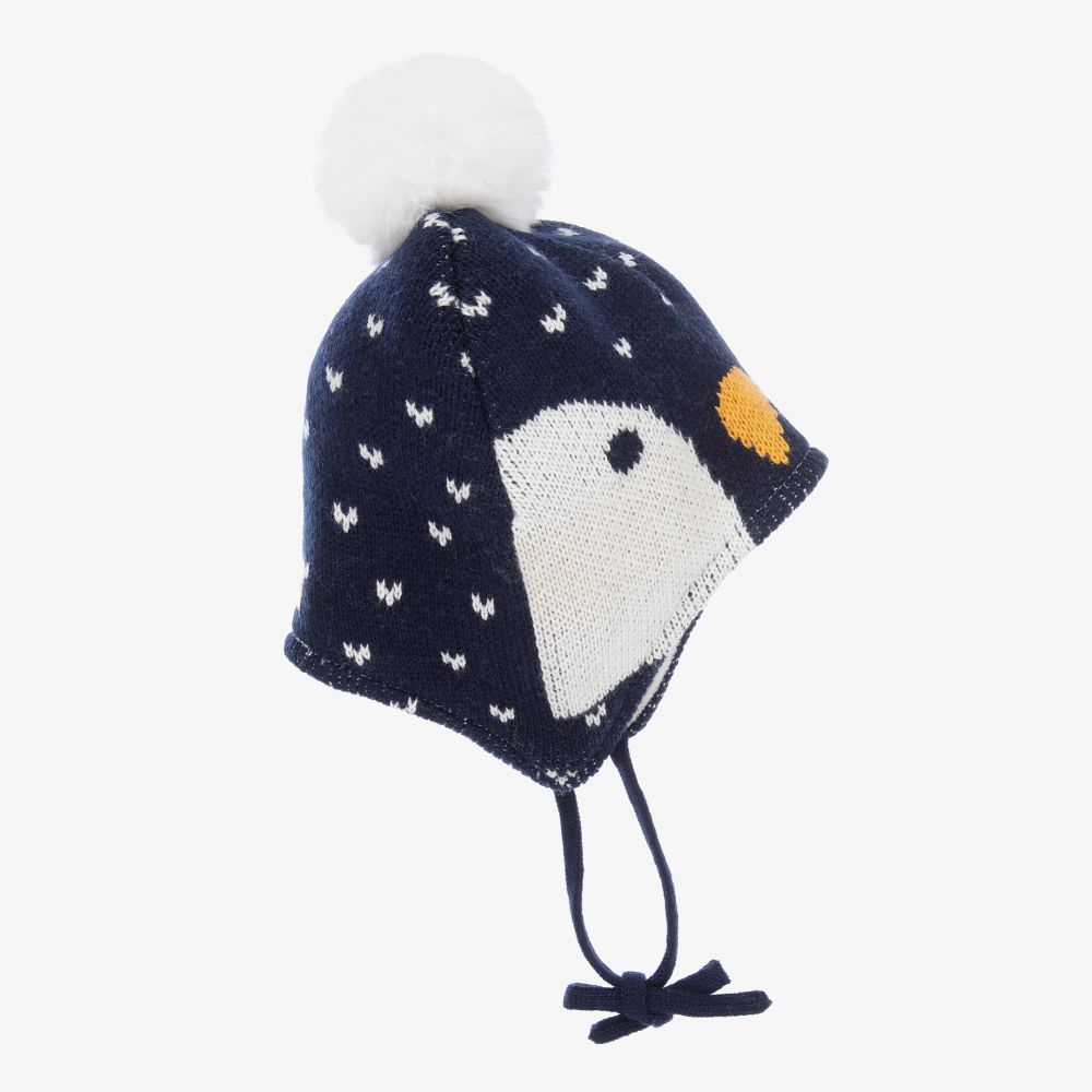 Boboli-قبعة مزيج قطن محبوك لون كحلي | Childrensalon Outlet