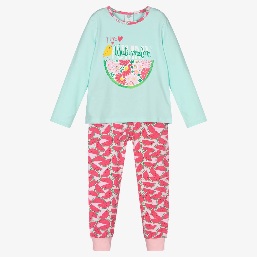 Boboli - Розово-голубая пижама с арбузами | Childrensalon
