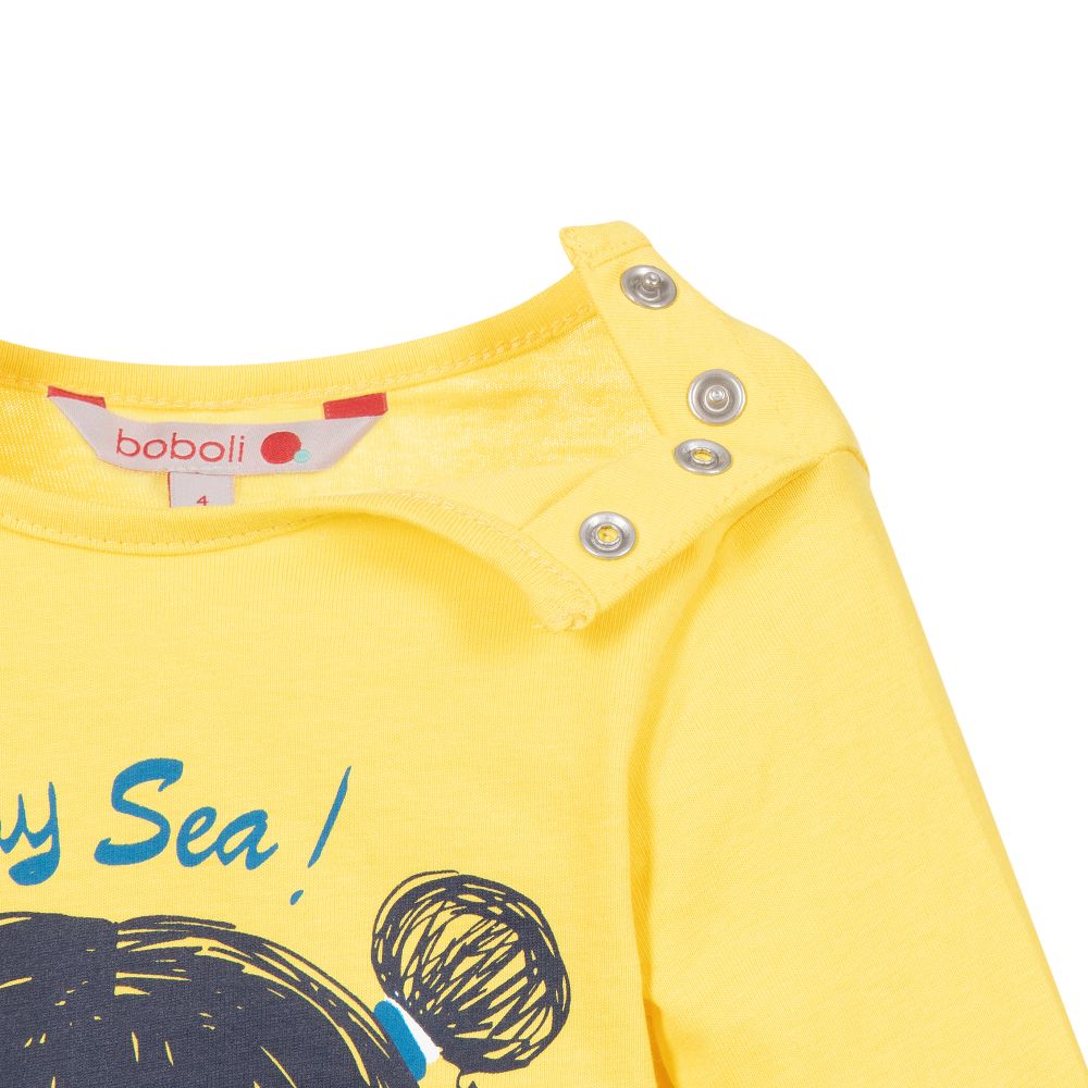 Boboli-Брючный комплект желтого и синего цвета | Childrensalon Outlet