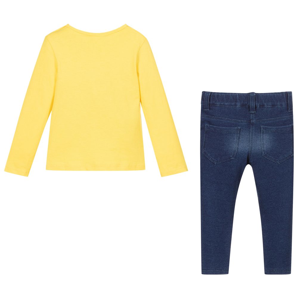 Boboli-Брючный комплект желтого и синего цвета | Childrensalon Outlet