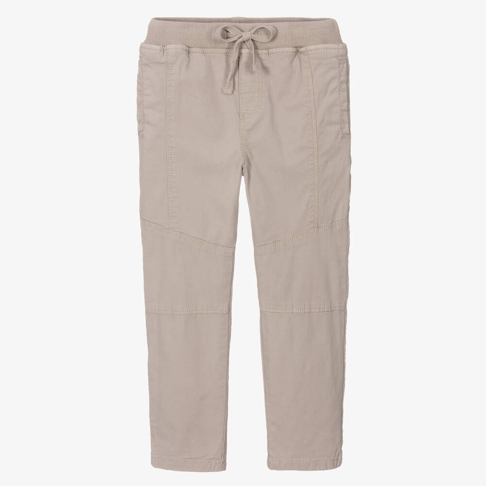 Boboli - Бежевые хлопковые брюки для мальчиков | Childrensalon