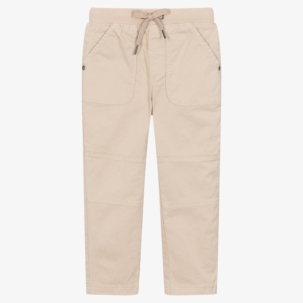 Boboli - Pantalon beige en sergé de coton | Childrensalon