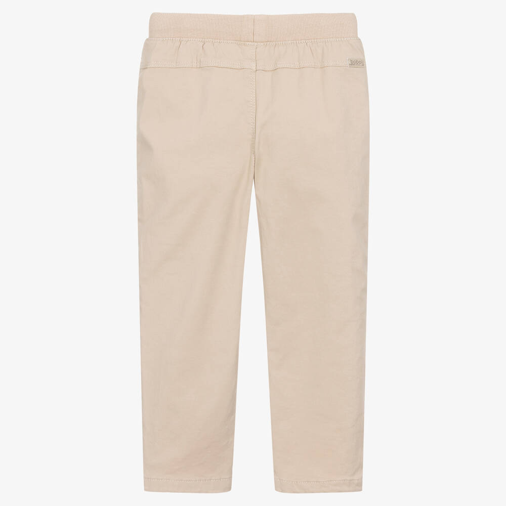 Boboli-بنطلون قطن تويل لون بيج للأولاد | Childrensalon Outlet
