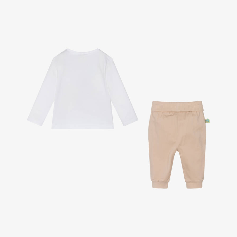 Boboli-Boys Beige Hippo Print Set | Childrensalon Outlet