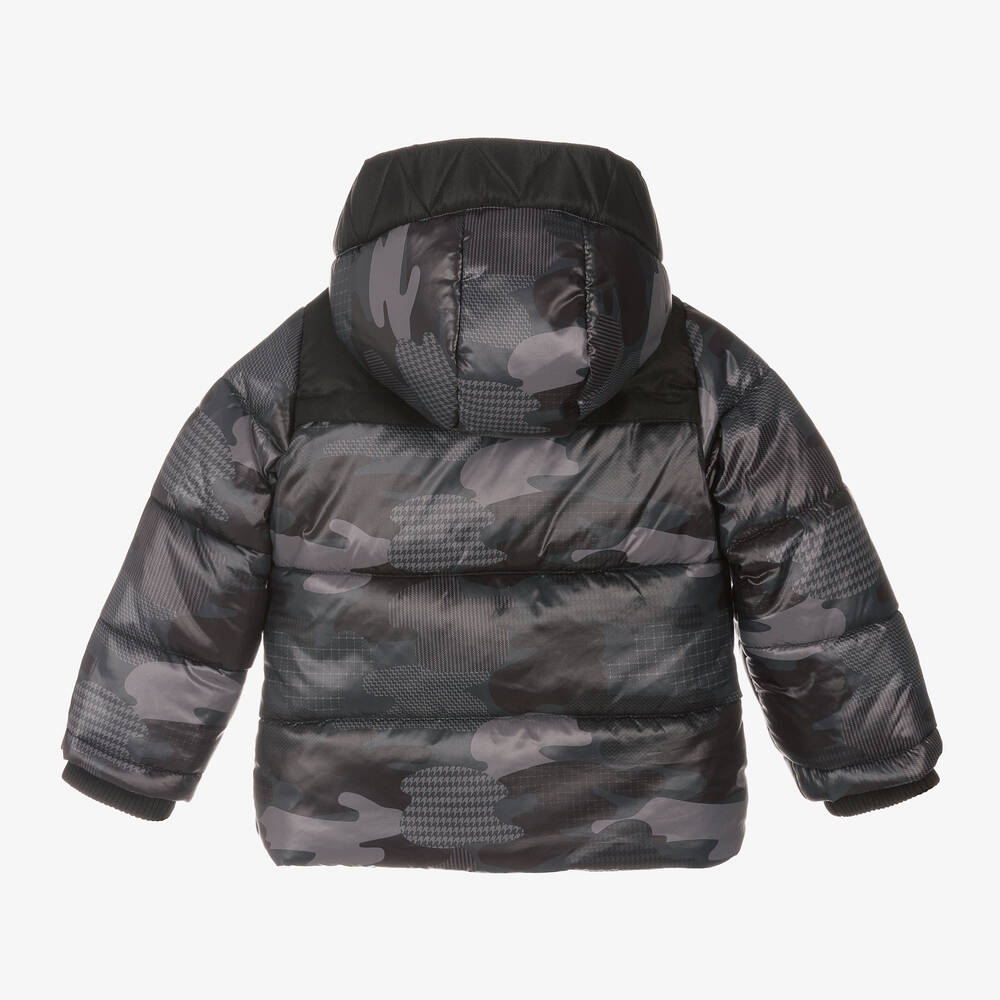 Boboli-Boys Black Hooded Puffer Coat | Childrensalon Outlet