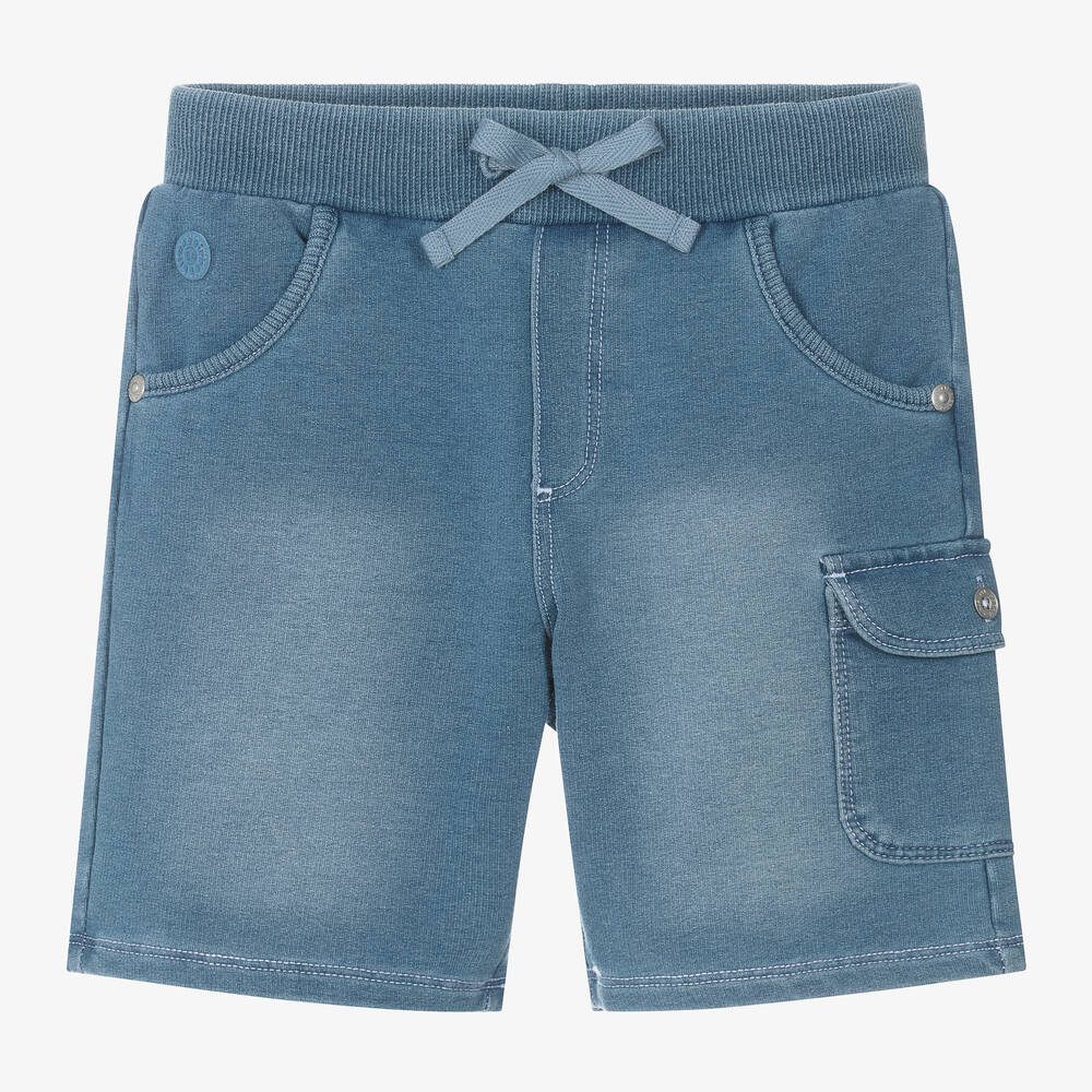 Boboli-Boys Blue Cotton Jersey Shorts | Childrensalon Outlet