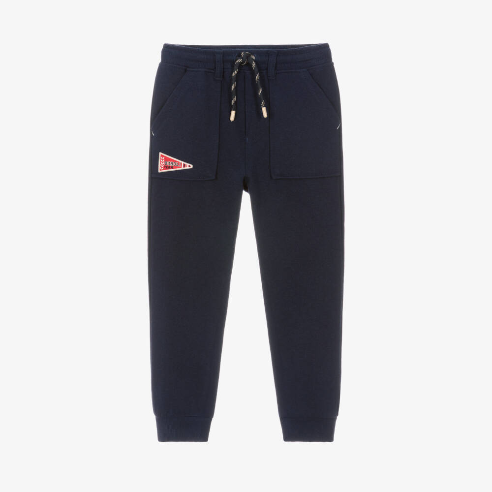 Boboli-Boys Blue Cotton Jogging Trousers | Childrensalon Outlet