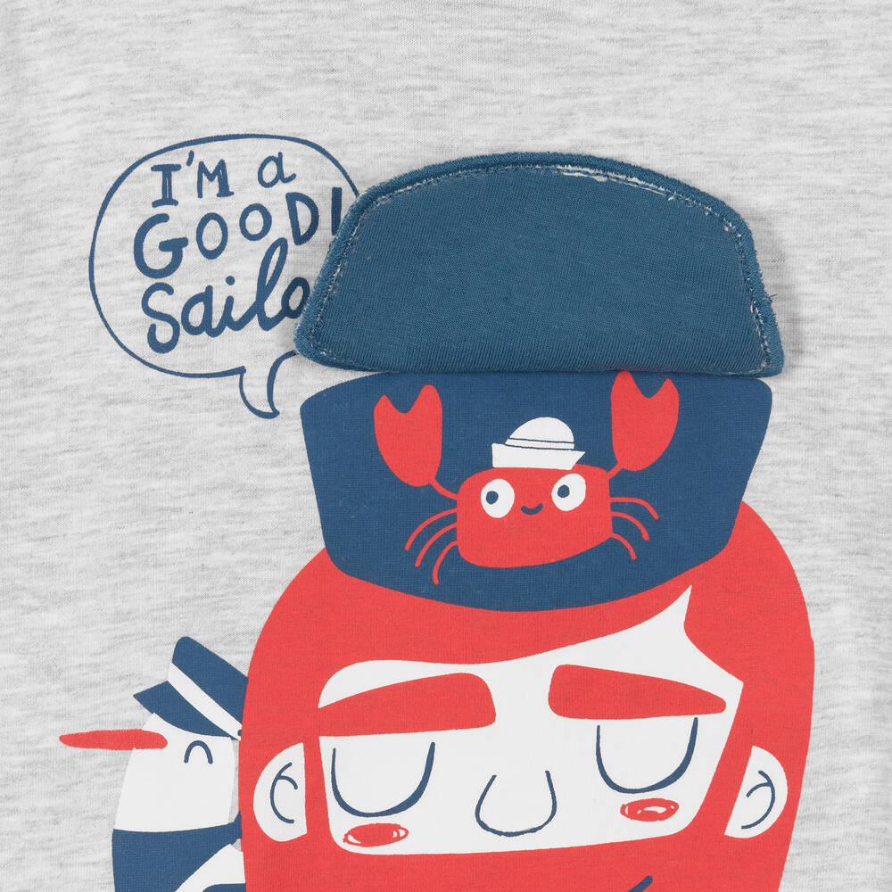 Boboli-Boys Blue Cotton Sailor Shorts Set | Childrensalon Outlet