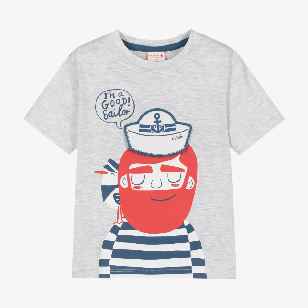 Boboli-Boys Blue Cotton Sailor Shorts Set | Childrensalon Outlet