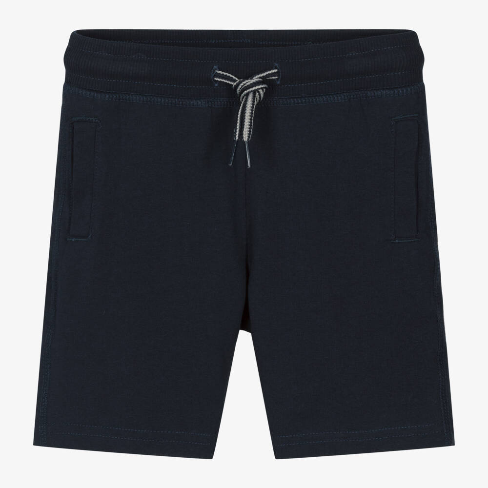 Boboli-Boys Blue Cotton Shorts | Childrensalon Outlet