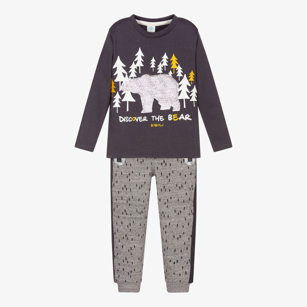 Boboli-Boys Blue Cotton Trouser Set | Childrensalon Outlet
