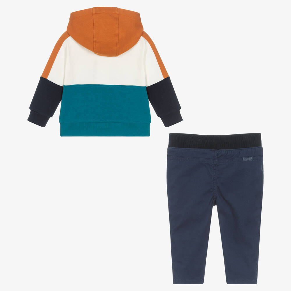 Boboli-Boys Blue Cotton Trouser Set | Childrensalon Outlet