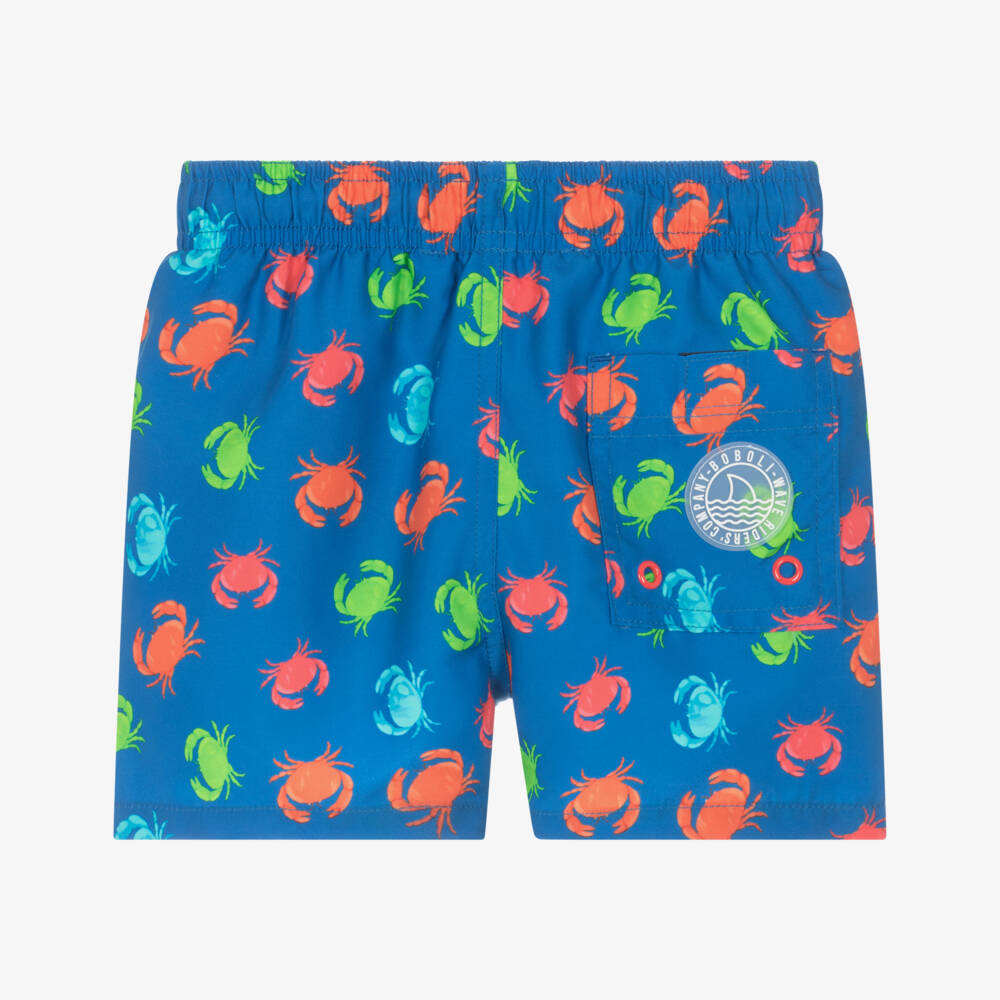 Boboli-Boys Blue Crab Print Swim Shorts | Childrensalon Outlet