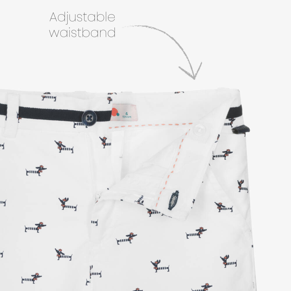 Boboli-طقم شورت أزرق بطبعة كلاب للأولاد | Childrensalon Outlet