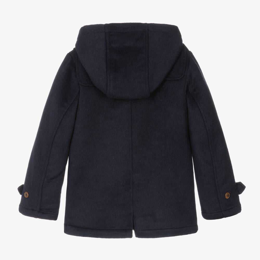 Boboli-Boys Blue Hooded Duffel Coat | Childrensalon Outlet