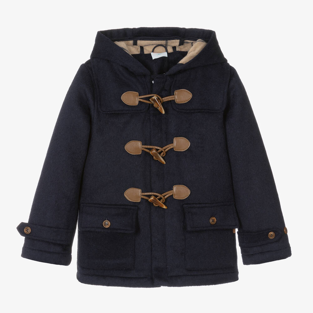 Boboli - Duffle-coat bleu à capuche garçon | Childrensalon