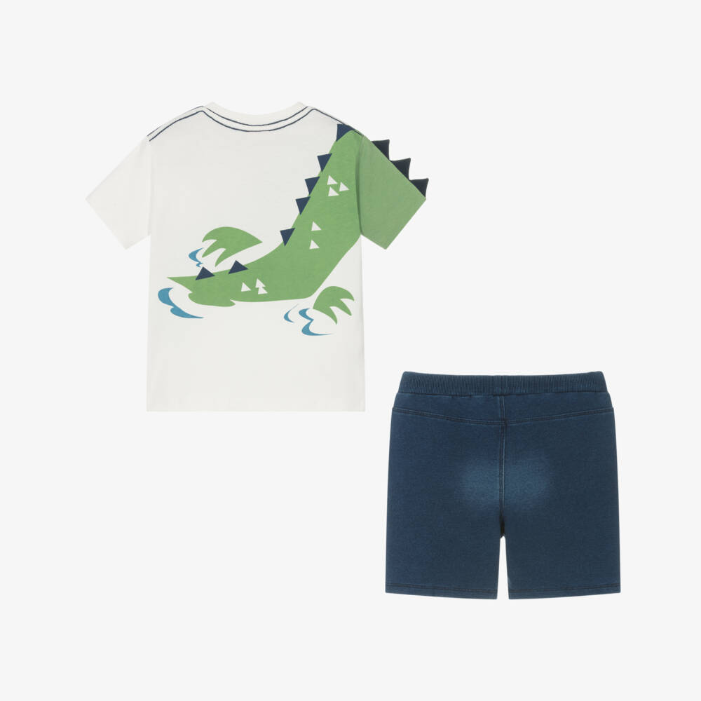 Boboli-Костюм из синего и кремового хлопка для мальчиков | Childrensalon Outlet