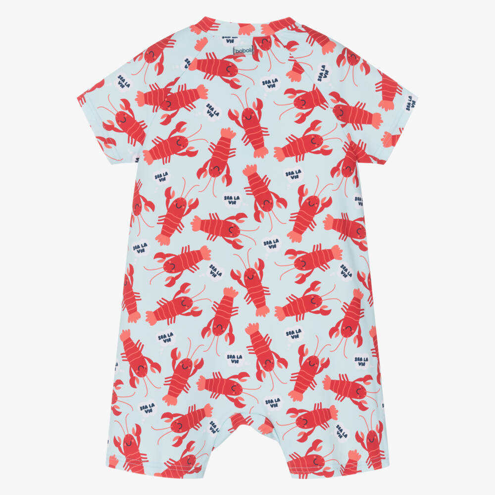 Boboli-Boys Blue Lobster Swim Romper | Childrensalon Outlet