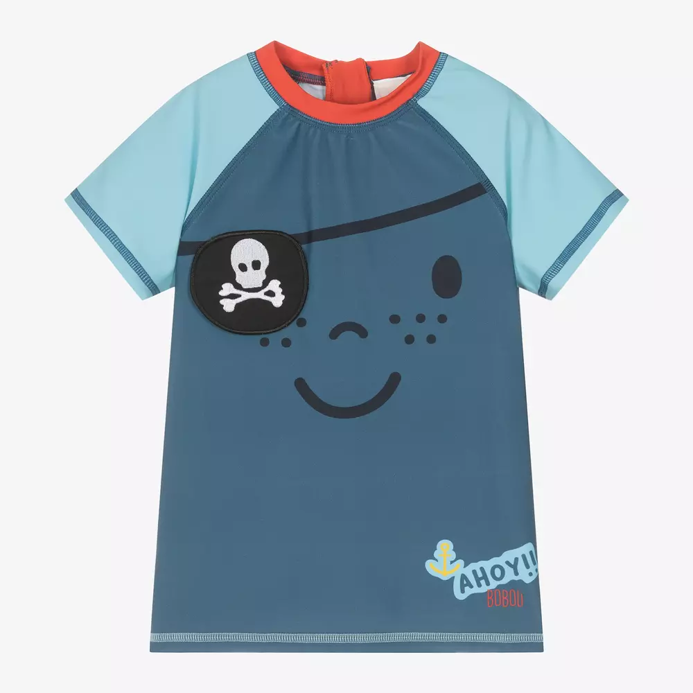 Boboli-Boys Blue Pirate Swim Top | Childrensalon Outlet