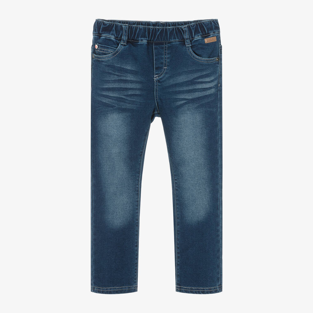 Boboli-Boys Blue Stone Wash Jersey Jeans | Childrensalon Outlet
