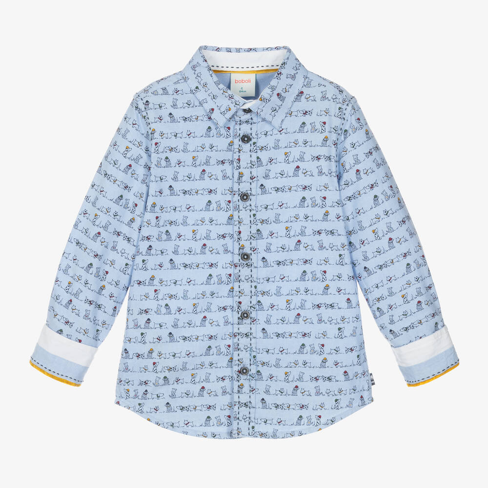 Boboli-طقم بنطلون قطن لون كحلي وأصفر للأولاد | Childrensalon Outlet