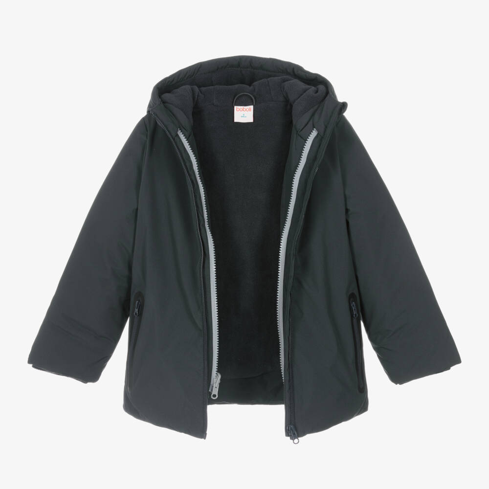 Boboli-Boys Charcoal Dual-Layer Coat | Childrensalon Outlet