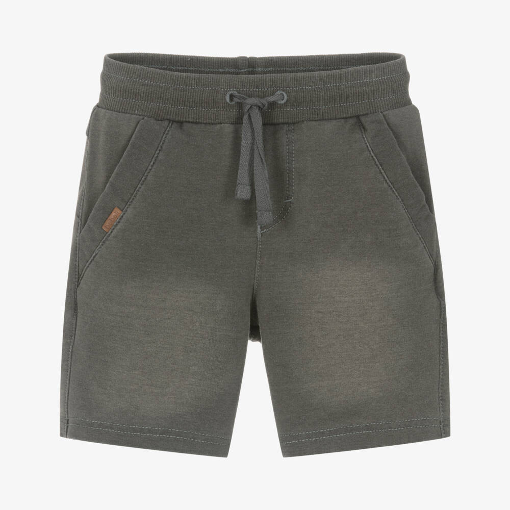 Boboli-Boys Charcoal Jersey Drawstring Shorts | Childrensalon Outlet