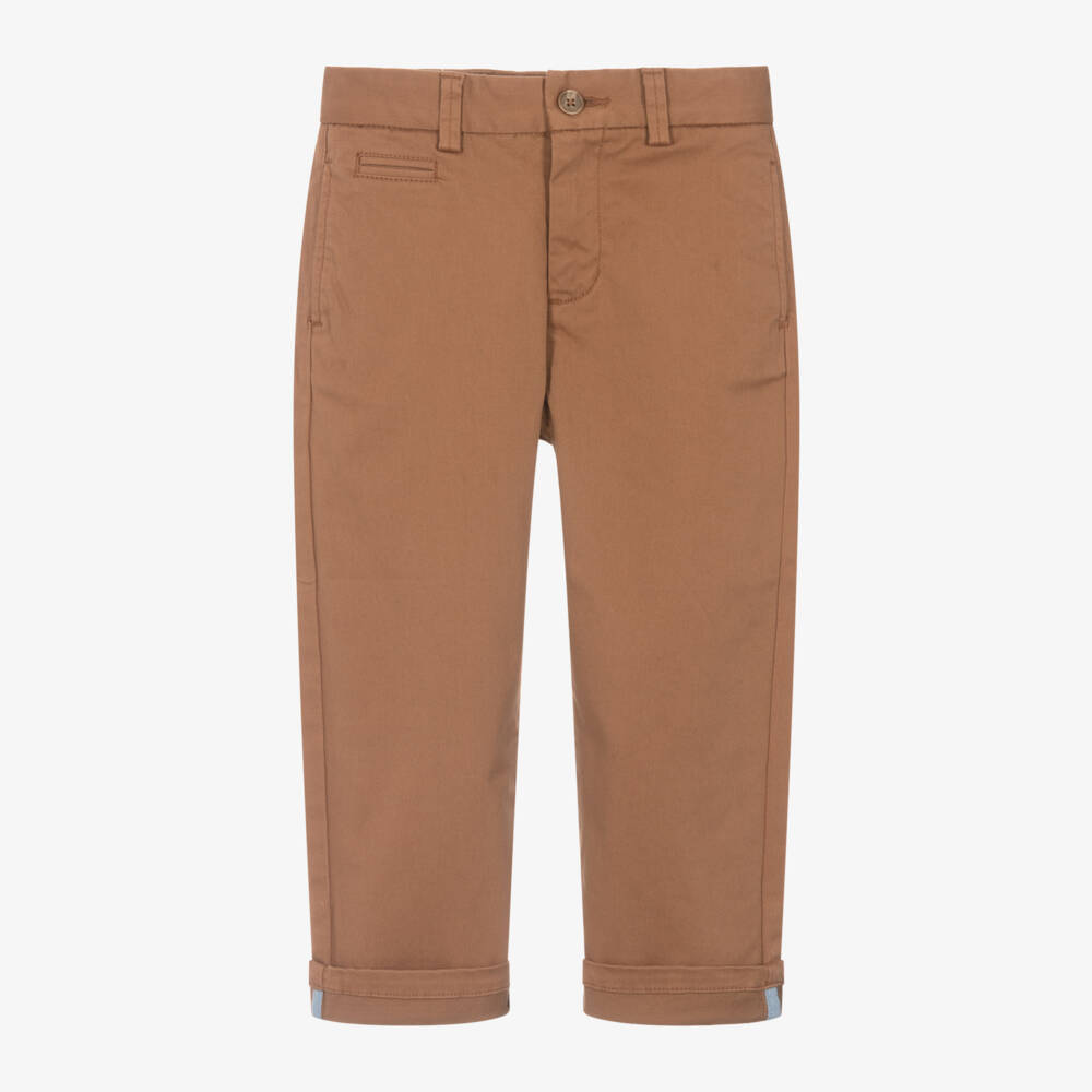 Boboli-Boys Chestnut & Navy Trouser Ensemble | Childrensalon Outlet