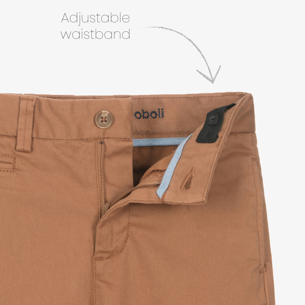 Boboli-Boys Chestnut & Navy Trouser Ensemble | Childrensalon Outlet